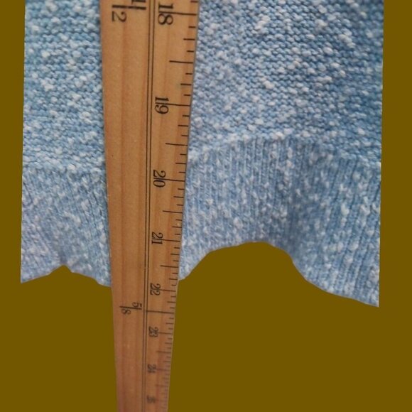 Loft Womens Speckled Knit blouse size large blue color - Picture 5 of 6